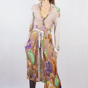 Roberto Cavalli – Authentic Long sleeve wrap dress